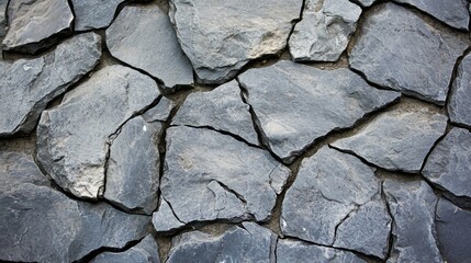 Obraz premium Grey Stone Wall Texture Background with Abstract Pattern and Natural Rough Surface