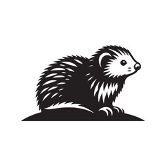 Minimalist mole silhouette - Mole vector - illustration of mole.