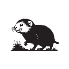 Lemming Silhouette - minimalist lemming vector - Illustration of lemming.