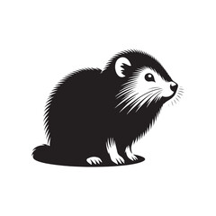 Lemming Silhouette - minimalist lemming vector - Illustration of lemming.