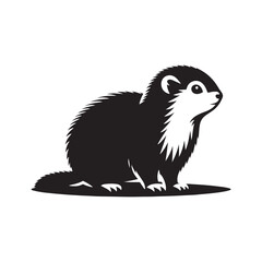 Lemming Silhouette - minimalist lemming vector - Illustration of lemming.