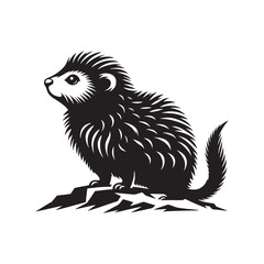 Lemming Silhouette - minimalist lemming vector - Illustration of lemming.