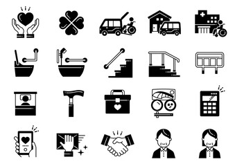 介護福祉アイコン08　Care and Welfare icons