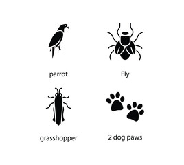 Farm & Pet Animal Icon Set Vector Icon Stock Illustration