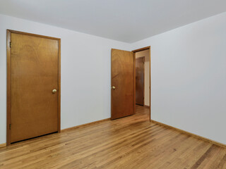 Modern residential empty bedroom interior