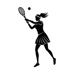 tennis player silhouette