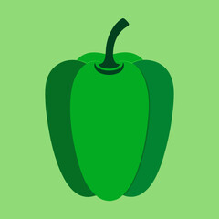 Obraz premium vector illustration of a green pepper