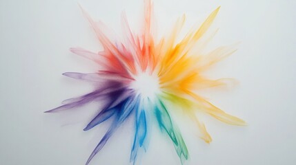 Colorful smoke star isolated on white background