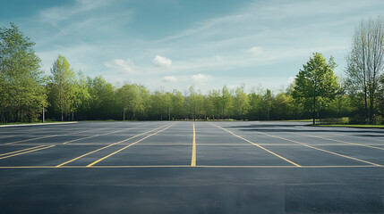 Fototapeta premium living room with bare walls and a wooden floor, creating a blank slate that invites creativity and customization 