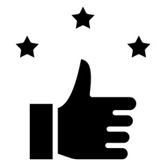 Satisfaction glyph icon