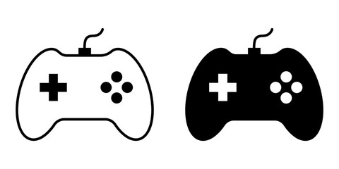 The Best Gamepad Icon Vector Set. Gaming Controller Vector Icon in line style design. Symbol of Game Console. Vector illustration. © mytour