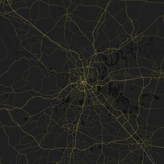Nashville, Tennessee, United States Road Map 