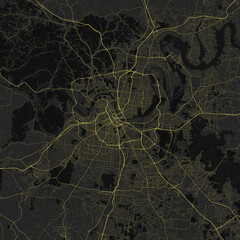 Nashville, Tennessee, United States Road Map 