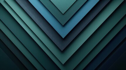 Obraz premium Abstract layered design in shades of blue and green, creating a modern geometric effect.