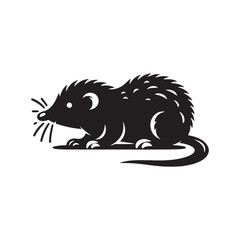 Minimalist mole silhouette - Mole vector - illustration of mole.