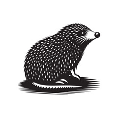 Minimalist mole silhouette - Mole vector - illustration of mole.