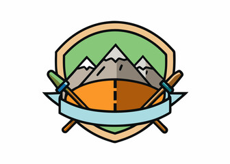 Mining icon element in modern flat line style. Bitcoin mining cartoon design. Simple badge, emblem, decoration minimalist logo, Icon, element.