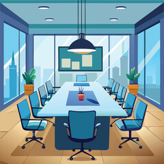 modern office interior vector