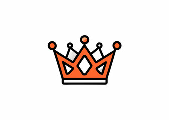 Colorful  Crown Logo minimalist logo, Icon, element.