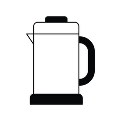 jug glyph outline icon with white background vector stock illustration