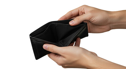 hand holding a wallet transparent background
