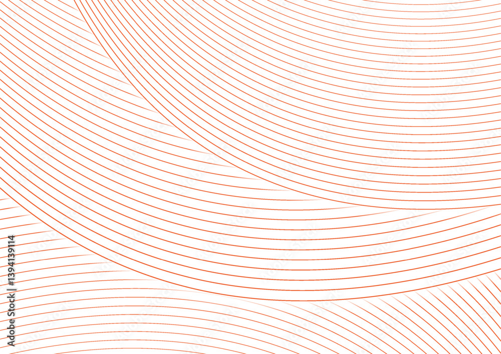 Wall mural abstract white waves with orange lines minimal elegant background. vector design
