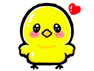 かわいいヒヨコの落書き風イラスト素材3 © kiko