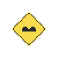 標識のカラー単品イラスト　路面凹凸あり