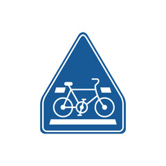 標識のカラー単品イラスト　自転車横断帯