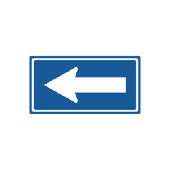 標識のカラー単品イラスト　一方通行