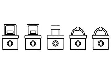 Postage Meter Line Art Detailed Drawing for Digital Print Design  