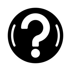 question mark glyph icon