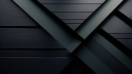 Obraz premium Dark Geometric Wallpaper Abstract Black Lines and Shapes Background Design