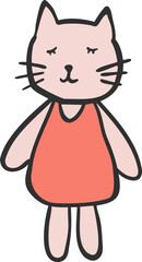 고양이, 캐릭터, 귀여운, 인형, 유치원, 어린이, 완구, 장난감
