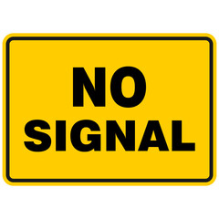 No Signal sticker and label vector