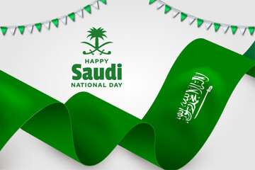 saudi arabia flag green vector happy national day