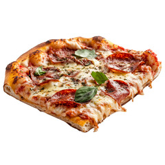 Neapolitan Pizza, cut out, isolated on transparent background
