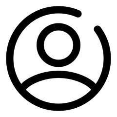 users dashed line icon