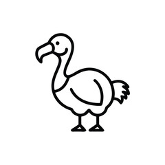 Extinct Dodo Bird Line Art, Icon, Illustration, Graphic, Mauritius, Flightless, Animal, Vector, Desi © Avijit