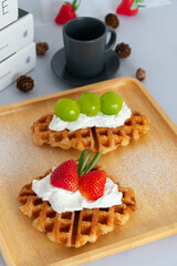 Fresh Fruit Cream Waffles