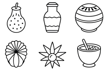 Pulque Line Art Illustration Detailed Sketch for Modern Artwork 