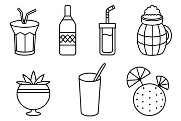 Pulque Line Art Illustration Unique Drawing for Cultural Expression  