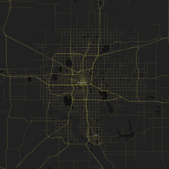 Oklahoma City, Oklahoma, United States  Road Map 
