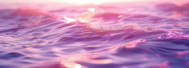 A serene view of rippling water reflecting soft pastel hues at sunset.