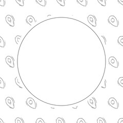 location frame. doodle map circle frame. hand drawn location frame background. pin location background