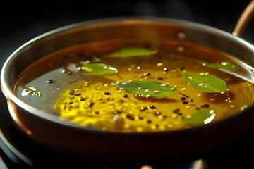 Infused Oil: Spices, Herbs Simmer Gently