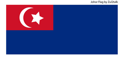 Negeri Johor Flag vector
