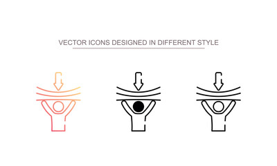 Resilience icon design with white background stock illustration