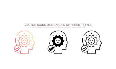 Optimism icon design with white background stock illustration