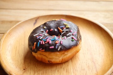Chocolate donut baked bakery homemade